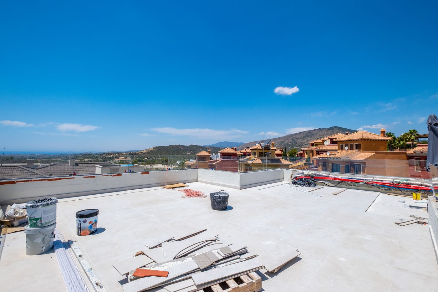 Roof terrace under construction